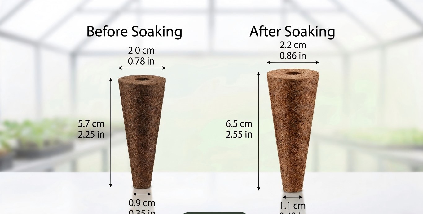 Dry and hydrated molded substrate plug dimensions for tray-fit evaluation