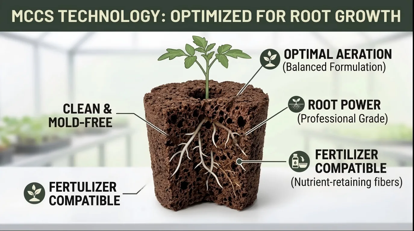 Root development from molded substrate plugs used for hydroponic leafy-green propagation